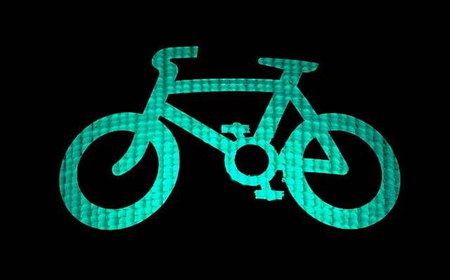 Bike symbol traffic light