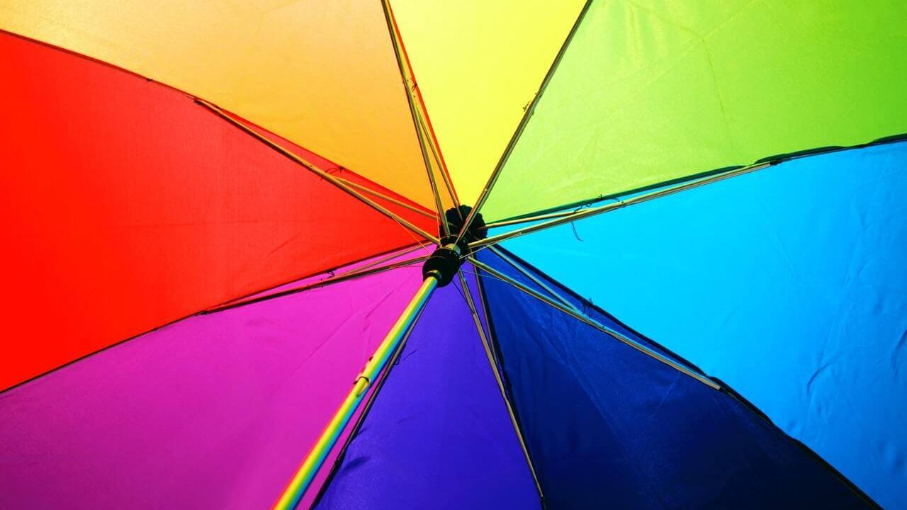 Rainbow umbrella