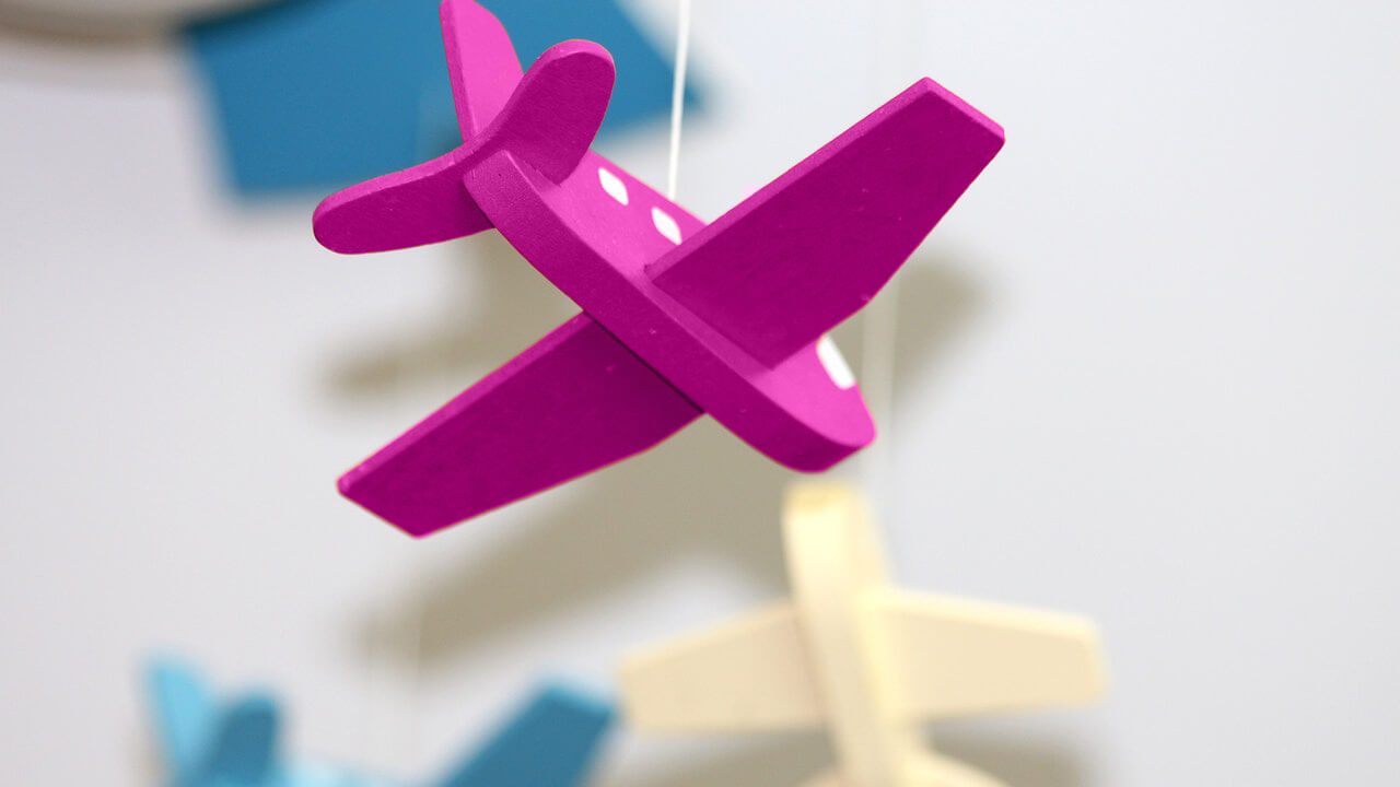 colourful wooden aeroplanes