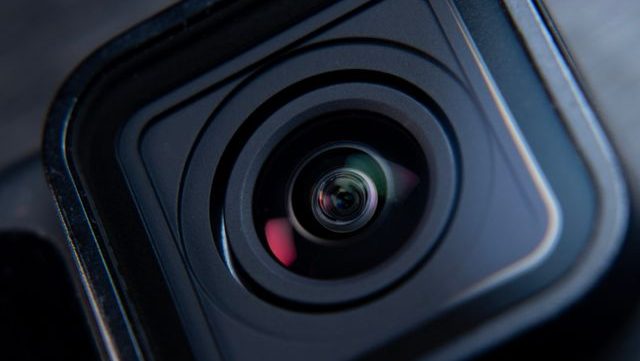 Close up of a camera lens