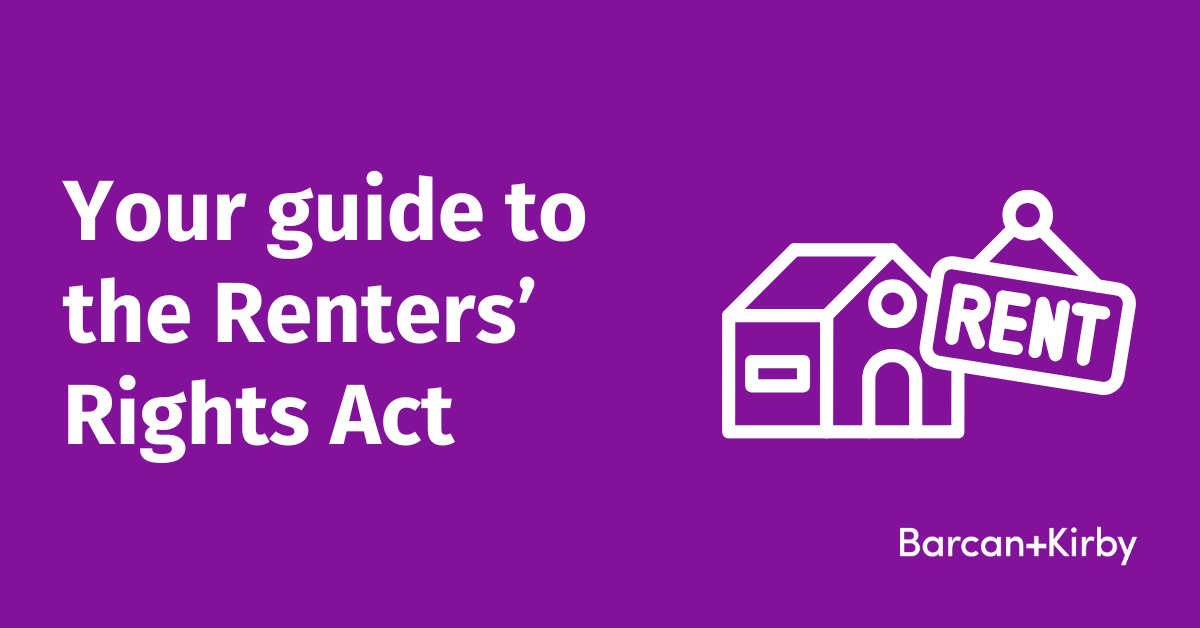 White text on a purple background that says 'Your guide to the Renters' Rights Act'