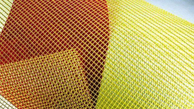Yellow compsite materials layered on top of eachother